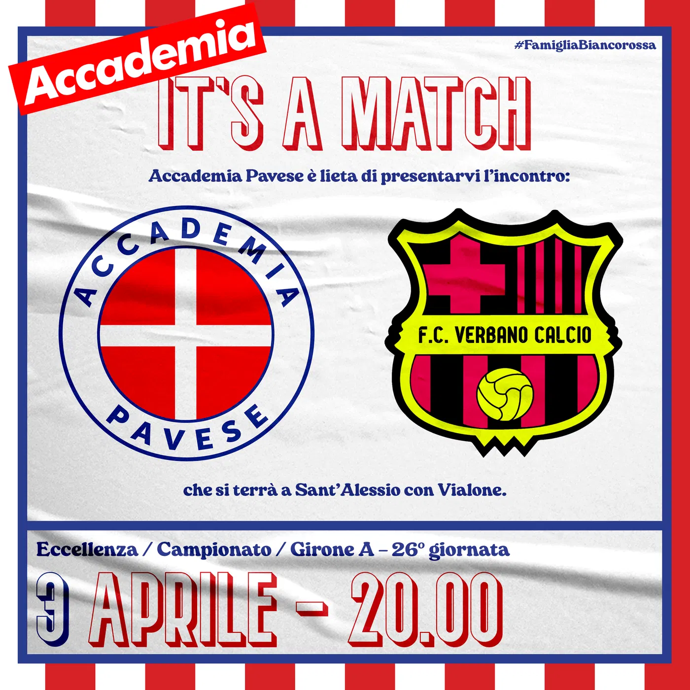 Accademia Pavese: Matchday di Eccellenza, 26ª giornata — 2024